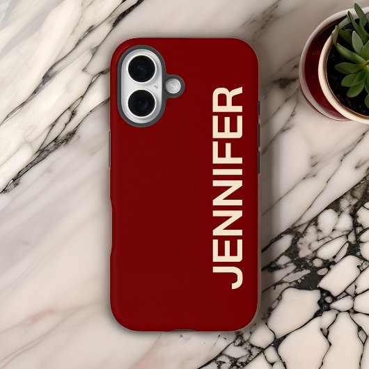 Gepersonaliseerde rode telefoonhoes, cadeau voor h Case-Mate iPhone case