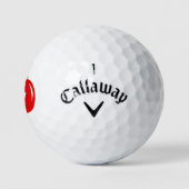 Gepersonaliseerde rode tomaat Callaway golfballen (Logo)