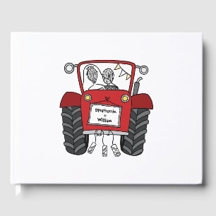 Gepersonaliseerde Rode Tractor Land Boerderij Brui Gastenboek