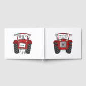 Gepersonaliseerde Rode Tractor Land Boerderij Brui Gastenboek (Volledig)