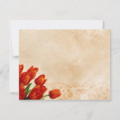 Gepersonaliseerde rode tulpen op kant achtergrond (Achterkant)