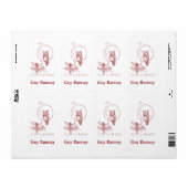 Gepersonaliseerde  Rode Uil Bookplate Etiket (Full Sheet)