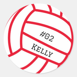 Gepersonaliseerde rode volleybal Stickers