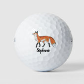 Gepersonaliseerde Rode Vos Schilderij Custom Art Golfballen (Voorkant)