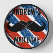 Gepersonaliseerde Rode Whte en Blauwe Mustache Man (Voorkant)