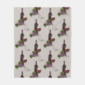 Gepersonaliseerde rode wijn patroon fleece deken (Voorkant)