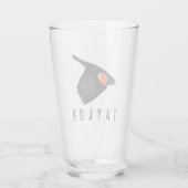 Gepersonaliseerde Rode-Winged Blackbird in vlucht Glas (Achterkant)