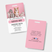 Gepersonaliseerde Rode Witte Hond Badge (Voor- en achterkant)