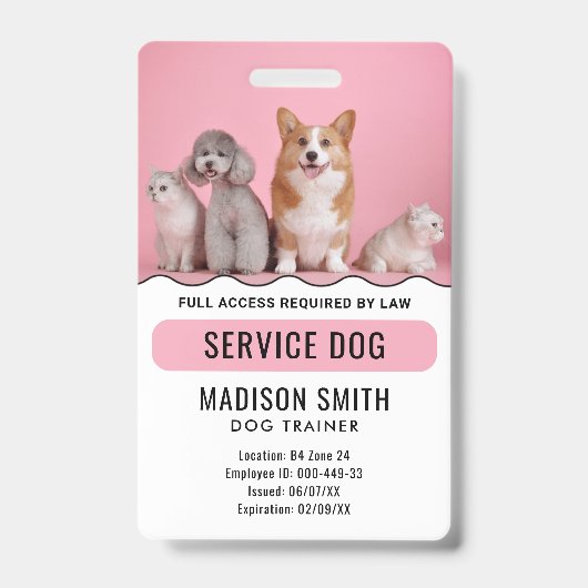 Gepersonaliseerde Rode Witte Hond Badge (Voorzijde)