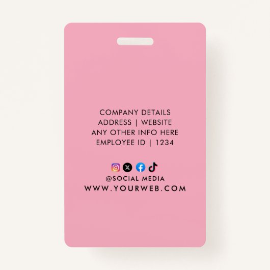 Gepersonaliseerde Rode Witte Hond Badge (Achterkant)