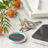 Gepersonaliseerde rode zeemeermin Thunder_Cove Sleutelhanger (Zijkant)