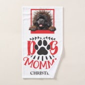 Gepersonaliseerde Rode & Zwarte Hond Mama Handdoek (Handdoek)