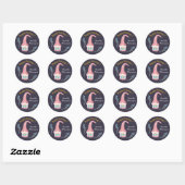 Gepersonaliseerde rode Zweedse kabouter Vakantie s Ronde Sticker (Vel)