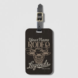 Gepersonaliseerde Rodeo Old West Steer Roping Lege Bagagelabel