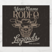 Gepersonaliseerde Rodeo Old West Steer Roping Lege Bier Etiket (Enkel label)