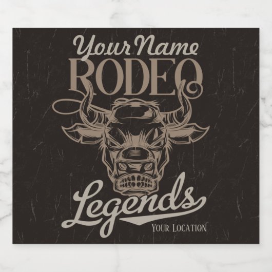 Gepersonaliseerde Rodeo Old West Steer Roping Lege Bier Etiket (Enkel label)
