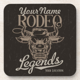 Gepersonaliseerde Rodeo Old West Steer Roping Lege Bier Onderzetter