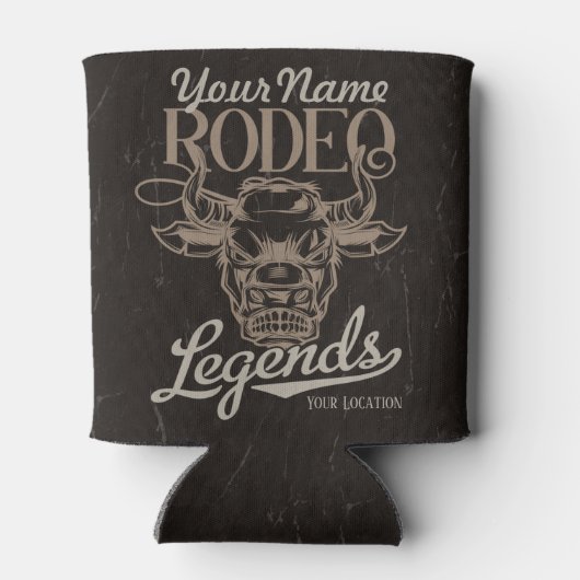 Gepersonaliseerde Rodeo Old West Steer Roping Lege Blikjeskoeler (Achterkant)