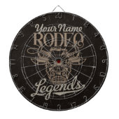 Gepersonaliseerde Rodeo Old West Steer Roping Lege Dartbord (Voorkant)