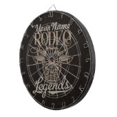Gepersonaliseerde Rodeo Old West Steer Roping Lege Dartbord (Voorkant Rechts)