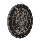 Gepersonaliseerde Rodeo Old West Steer Roping Lege Dartbord (Voorkant Links)