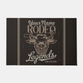 Gepersonaliseerde Rodeo Old West Steer Roping Lege Deurmat (Voorkant)