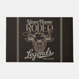 Gepersonaliseerde Rodeo Old West Steer Roping Lege Deurmat