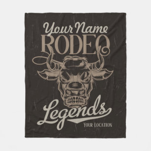 Gepersonaliseerde Rodeo Old West Steer Roping Lege Fleece Deken
