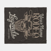 Gepersonaliseerde Rodeo Old West Steer Roping Lege Fleece Deken (Voorkant (Horizontaal))