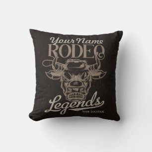 Gepersonaliseerde Rodeo Old West Steer Roping Lege Kussen