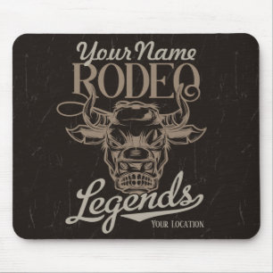 Gepersonaliseerde Rodeo Old West Steer Roping Lege Muismat