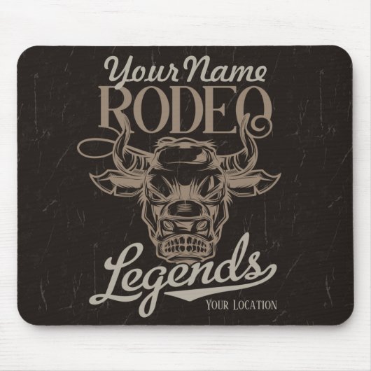 Gepersonaliseerde Rodeo Old West Steer Roping Lege Muismat (Voorkant)