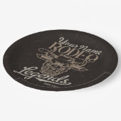 Gepersonaliseerde Rodeo Old West Steer Roping Lege Papieren Bordje (Gekanteld)