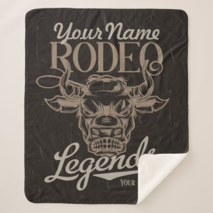 Gepersonaliseerde Rodeo Old West Steer Roping Lege Sherpa Deken
