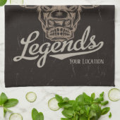 Gepersonaliseerde Rodeo Old West Steer Roping Lege Theedoek (Gevouwen)