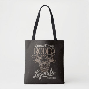 Gepersonaliseerde Rodeo Old West Steer Roping Lege Tote Bag
