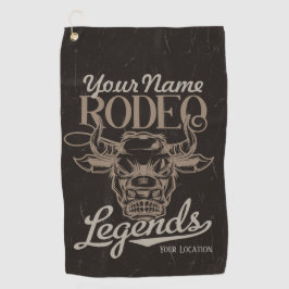 Gepersonaliseerde Rodeo Old West Stierentouwen Leg Golfhanddoek