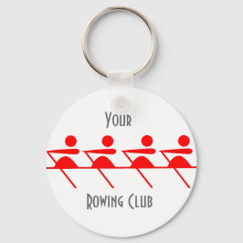 Gepersonaliseerde roeiclub sleutelhanger
