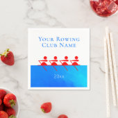 Gepersonaliseerde Roeivereniging Team Papier Serve Servet (Insitu)
