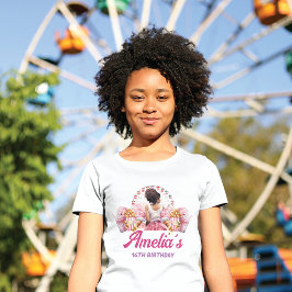 Gepersonaliseerde Rollercoaster Party Afro-Amerika T-shirt