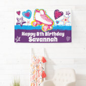 Gepersonaliseerde Rolschaatspartij Gelukkige Verja Spandoek (Insitu)