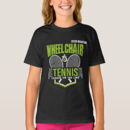 Gepersonaliseerde Rolstoel Tennis Club Naam T-shirt