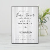Gepersonaliseerde Romance van B&W Baby shower Kaart (Staand voorkant)