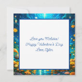 Gepersonaliseerde romantische anime koppel Valenti Kaart (Achterkant)