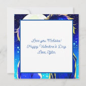 Gepersonaliseerde romantische anime koppel Valenti Kaart (Achterkant)