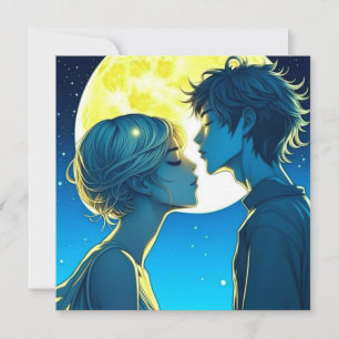Gepersonaliseerde Romantische Anime Koppel Valenti Kaart