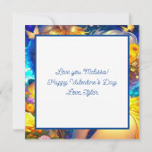 Gepersonaliseerde romantische anime koppel Valenti Kaart (Achterkant)