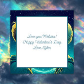 Gepersonaliseerde romantische anime koppel Valenti Kaart