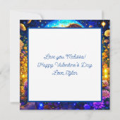 Gepersonaliseerde romantische anime koppel Valenti Kaart (Achterkant)