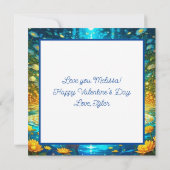 Gepersonaliseerde romantische anime koppel Valenti Kaart (Achterkant)